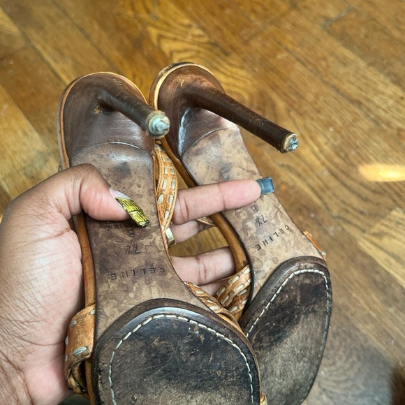 Pre-loved Celine Leather Heeled Sandals - Picture 5 of 6
